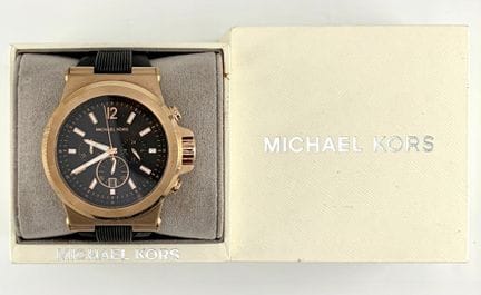 Montre métal doré brossé de marque MICHAEL KORS (n