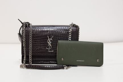 SAINT LAURENT
Sac Sunset en cuir embossé façon cro