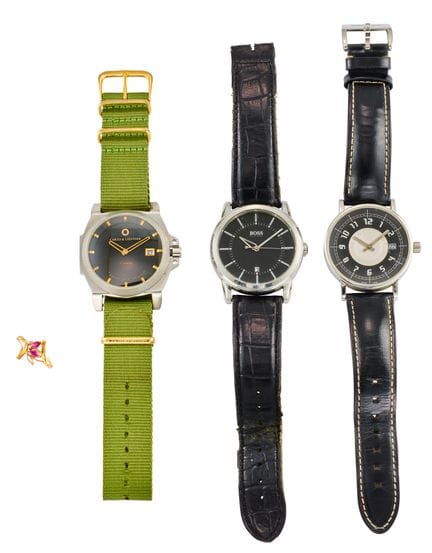 Ensemble comprenant :
- MONTBLANC, montre en acier