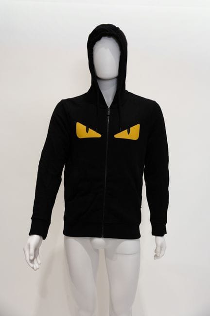 FENDI
Veste noire zippée à capuche - Taille 48 - Q