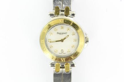 PEQUIGNET. Montre de dame modèle Moréa en acier et