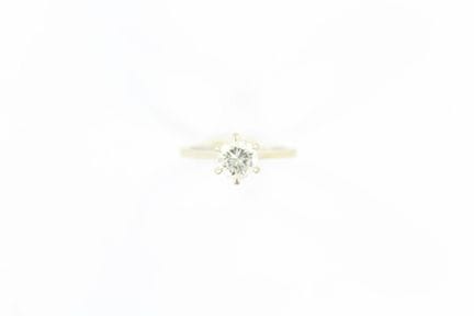 18K white gold solitaire ring set with a 0.70 ct d