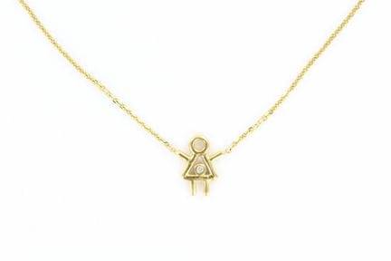 Halskette aus 18-karätigem Gelbgold mit einem Moti