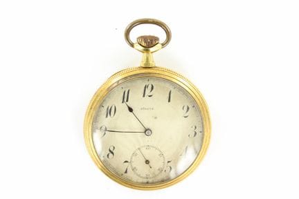 Montre de gousset avec cuvette en or jaune 18 K et