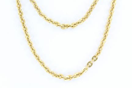 Halskette aus 18 Karat Gelbgold, Rundglieder. Läng