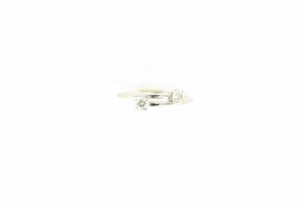 Ring „Toi &amp; Moi“ aus 18-karätigem Weißgold, ve
