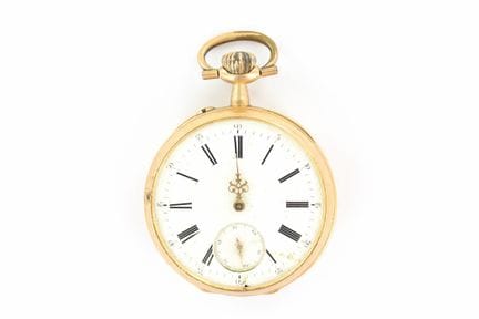 Montre de gousset avec cuvette en or jaune 18 K. L