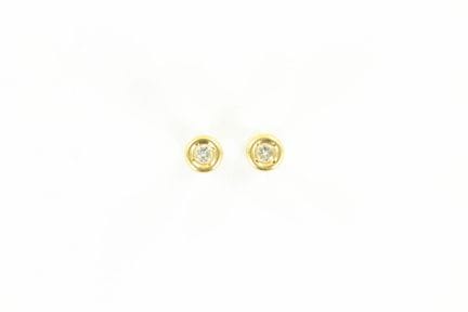 A pair of stud earrings set with 0.14 ct of diamon