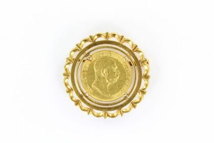1909 Austrian 10 Corona coin featuring Franz Josep