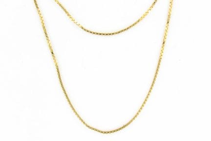 18K yellow gold Venetian link chain (Length: 44)
3