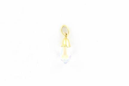 Pendentif en or jaune  18 K ornée d'une pierre for
