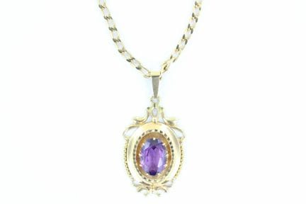 Chaine de cou en or jaune 18 K maille gourmette (L