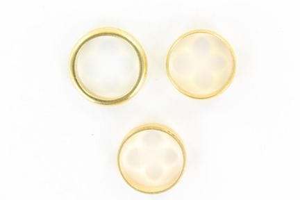 2 18K yellow gold wedding bands, plus one engraved