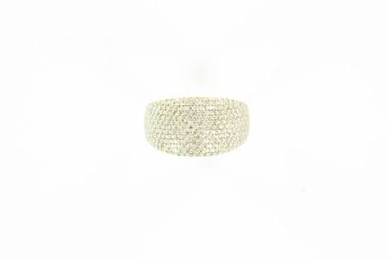 Dome-shaped ring in 18k yellow gold, set with smal