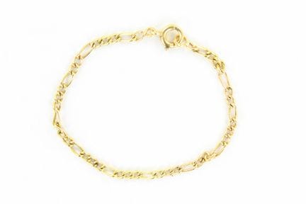 18K yellow gold bracelet. Length: 14
2.8 g