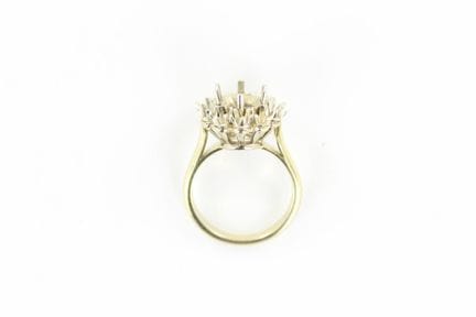 Gold and platinum ring setting. TDD: 54
7.9 g