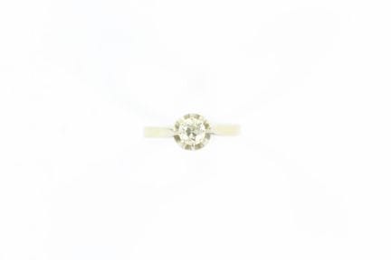 Solitaire ring in 18K white gold set with a 0.35 c