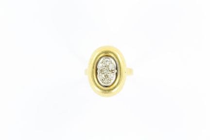 Ring aus 18-karätigem Gelbgold, verziert mit 7 Dia