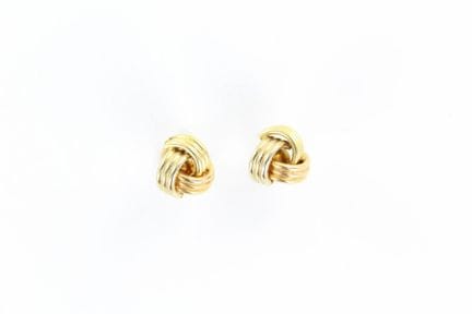Paire de boutons d'oreille en or jaune 18 K forme 