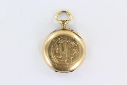 Boitier de montre de gousset avec cuvette or jaune