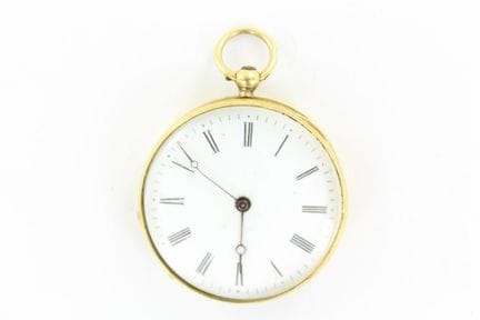Montre de gousset en or jaune 18 K avec cuvette en