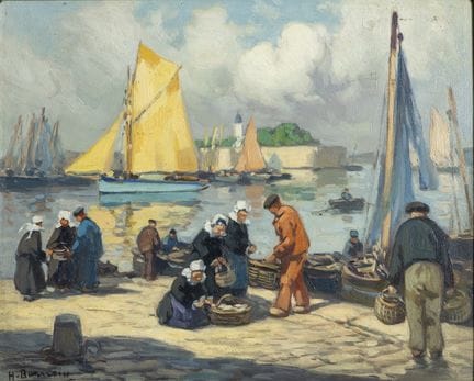 Henri BARNOIN (1882–1940). Die Ankunft der Fischer