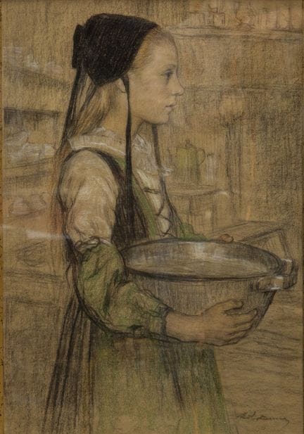 Henry D'ESTIENNE (1872-1949). Donna bretone con la