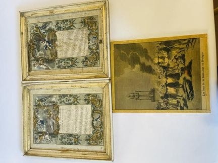 CHEREAU. Ein Paar gravierte und kolorierte Frontis