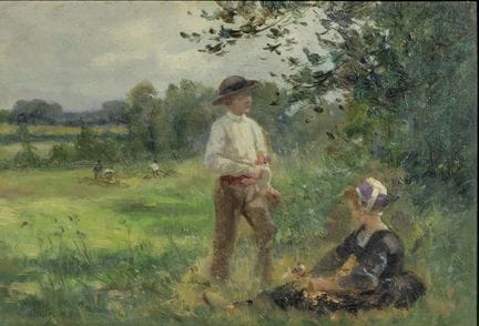 Eugène LABITTE (1858-1937). I due bambini bretoni.