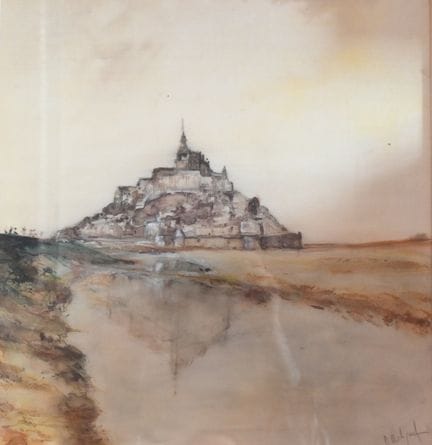 Denise BODIGUEL (XX). Il Mont Saint-Michel, acquer