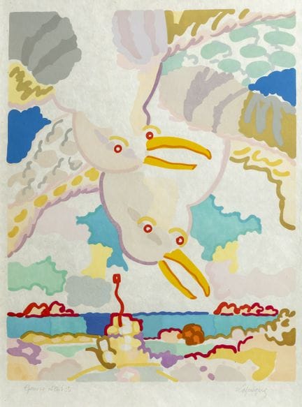 Charles LAPICQUE (1898-1988). I gabbiani. Litograf