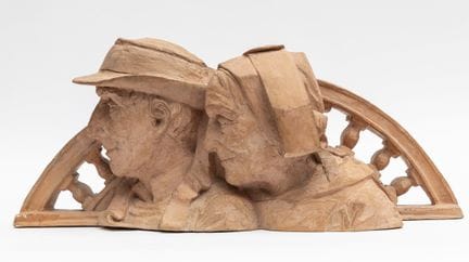 Yvon Roy. Bretonisches Paar, Terrakotta-Skulptur, 