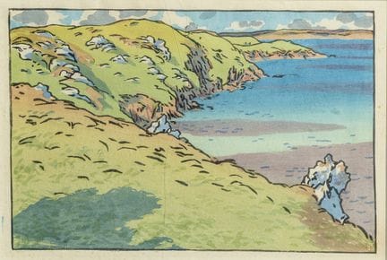 Henri RIVIERE (1864-1951). Baia di La Fresnaye (Sa