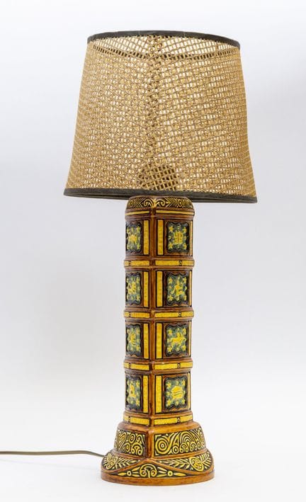 NEDELEC. Eine Lampe aus Quimper-Keramik mit den Ti
