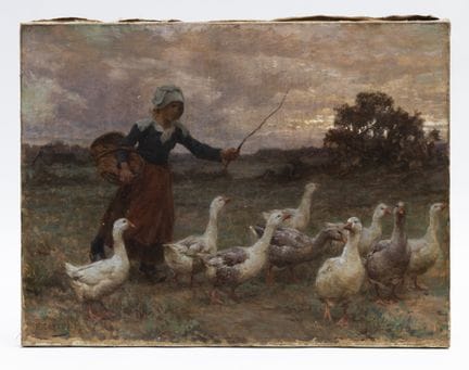 Théophile DEYROLLE (1844-1923). Ragazzina con le o