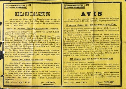 [OCCUPATION - WORLD WAR II] A bilingual German-Fre