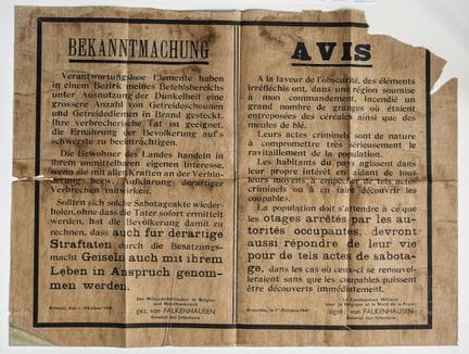 [OCCUPATION - WORLD WAR II] A bilingual German-Fre