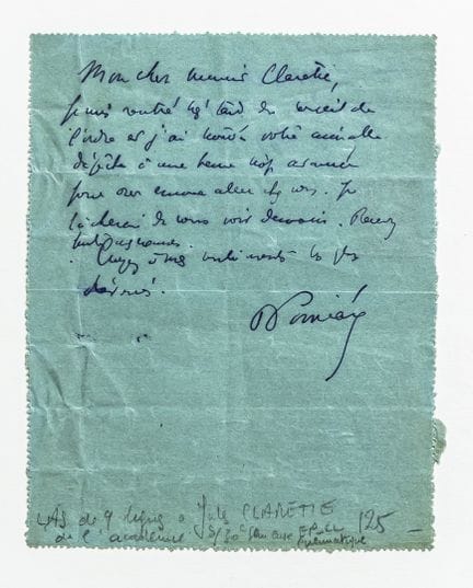 Raymond POINCARE (1860–1934). Signed autograph let
