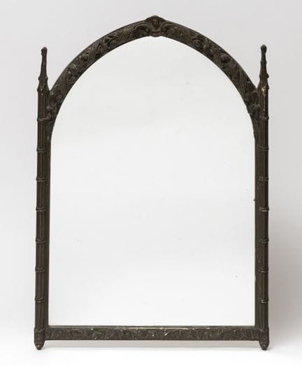 A.D. BRAUN. A mirror decorated with ribbon-wrapped