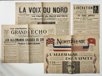 [LIBERATION - WORLD WAR II] A collection of newspa