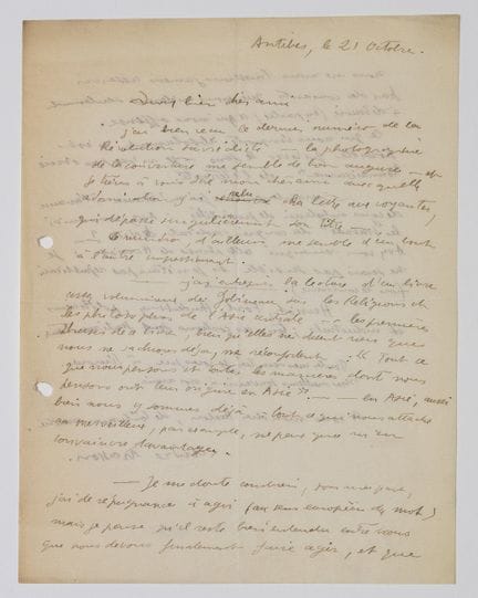 André MASSON (1896–1987). Signed autograph letter 