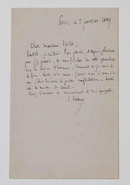 Louis PASTEUR (1822–1895). Signed autograph letter