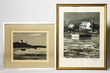 Georges LAPORTE (1926–2000). Boats on the Shore. T