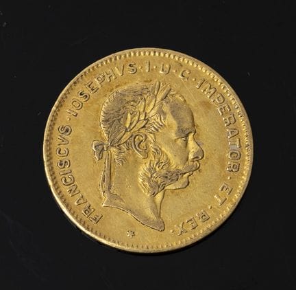 AUSTRIAN EMPIRE. A 4-florin (10-franc) coin featur