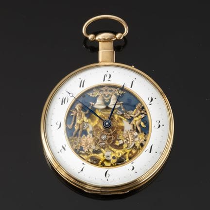HOURIET &amp; Fils. A 750‰ gold watch known as the