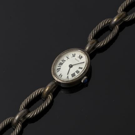 AZUR. A ladies' wristwatch made of 800‰ silver wit