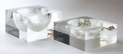 GUZZINI Editeur. A two-piece, cubic ice bucket mad