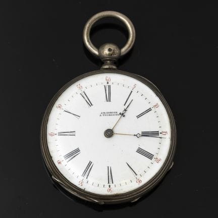 J.H. CORION, Tourcoing. An 800‰ silver pocket watc