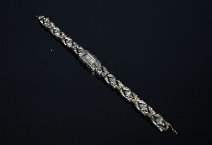 GENEVA. An Art Deco style ladies' wristwatch in pl