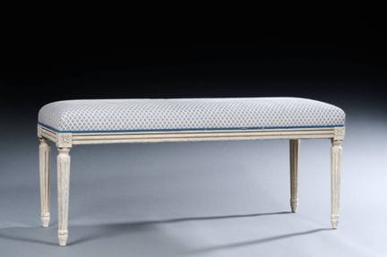 Banquette rectangulaire de style Louis XVI, en boi